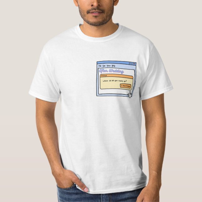 Camiseta Gracioso regalo de novia y novio para humor de par (Anverso)