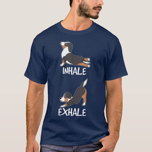 Camiseta Gracioso regalo de pastor australiano de yoga (Anverso)
