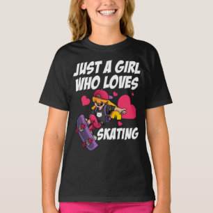 Camiseta Gracioso Regalo De Patinaje Chica Para Niños Mujer