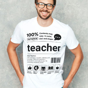 Camiseta Gracioso regalo de profesor de aprecio moderno de 