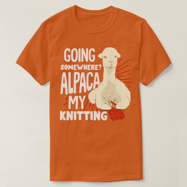 Camiseta Gracioso regalo de punto de aleta sobre la alpaca (Diseño del anverso)