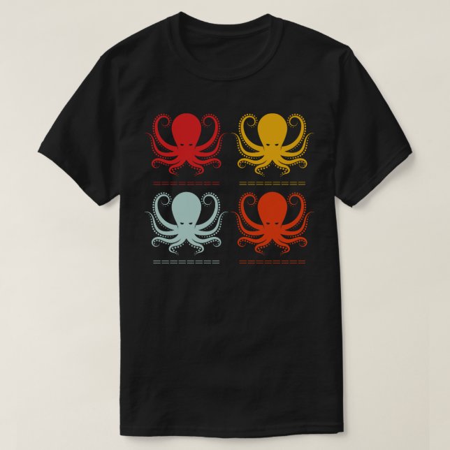 Camiseta Gracioso regalo de Sea Monster Octopus animal (Diseño del anverso)
