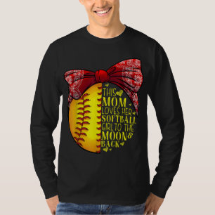 Camiseta Gracioso regalo de Softball Mamá Mujeres Pitcher C