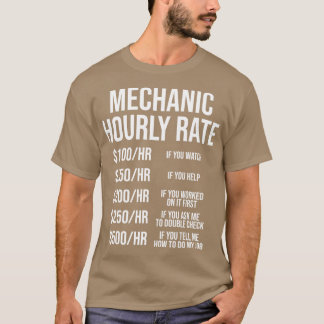 Camiseta Gracioso regalo de tarifa horaria mecánica