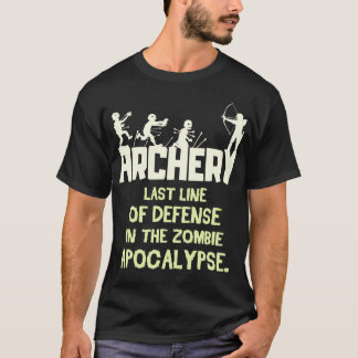 Camiseta Gracioso regalo de tiro con arco zombi para hombre