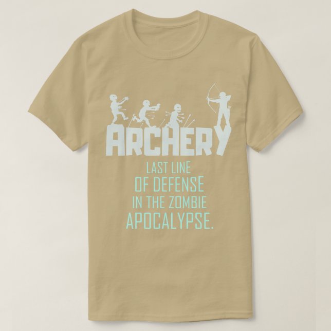 Camiseta Gracioso regalo de tiro con arco zombi para hombre (Diseño del anverso)