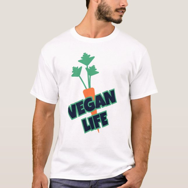 Camiseta Gracioso regalo de zanja de vida vegan (Anverso)
