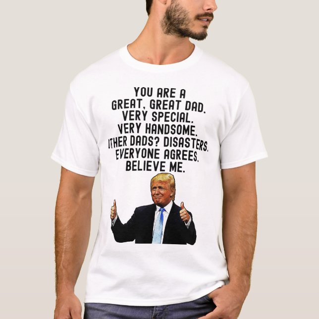 Camiseta Gracioso regalo del Día del Padre Donald Trump (Anverso)