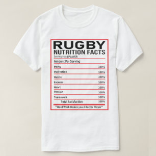 Camiseta Gracioso regalo del jugador de rugby de nutrición