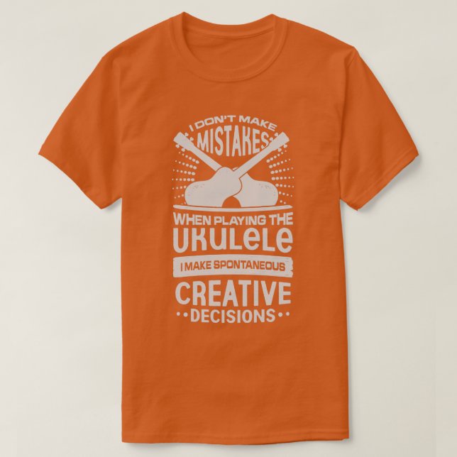 Camiseta Gracioso regalo del jugador de Ukulele (Diseño del anverso)