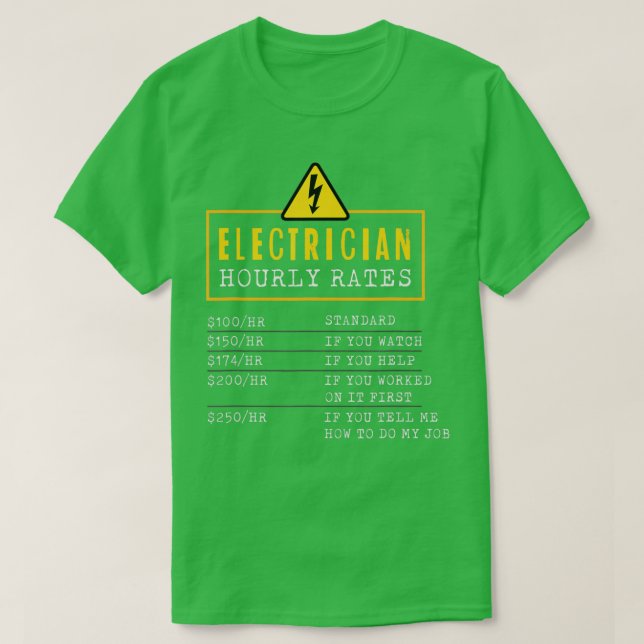Camiseta Gracioso Regalo Eléctrico Para LinemanElectrician  (Diseño del anverso)