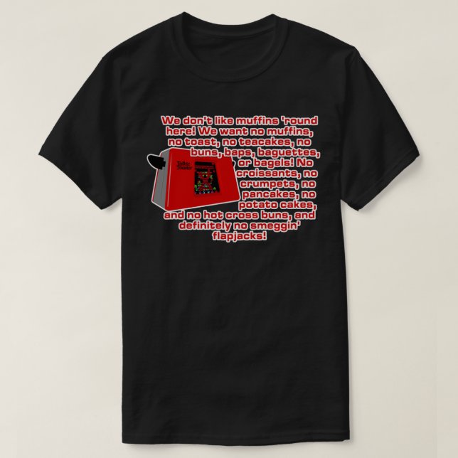 Camiseta Gracioso regalo Enano Rojo - Talkie Toaster (Sin O (Diseño del anverso)