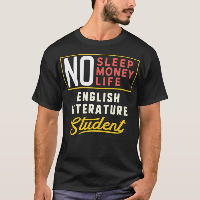 Camiseta Gracioso regalo estudiantil de literatura inglesa  (Anverso)