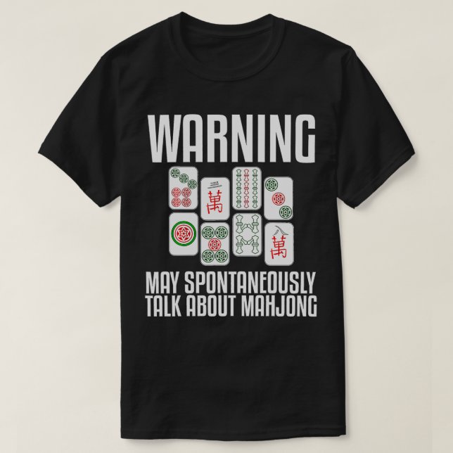 Camiseta Gracioso Regalo Mahjong Para Hombres Mujeres Juego (Diseño del anverso)