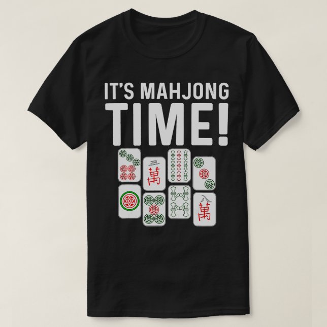 Camiseta Gracioso Regalo Mahjong Para Hombres Mujeres Juego (Diseño del anverso)