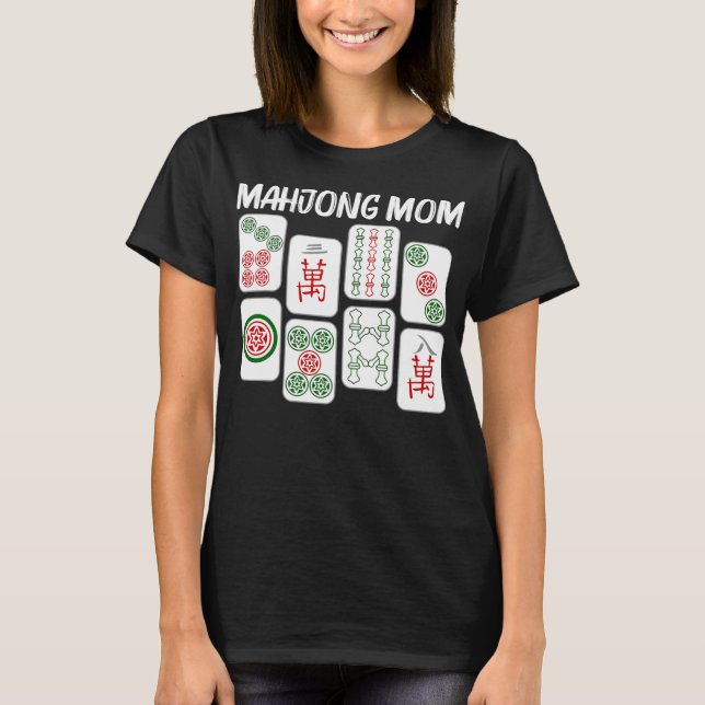 Camiseta Gracioso regalo Mahjong para mamá madre de juego d (Anverso)