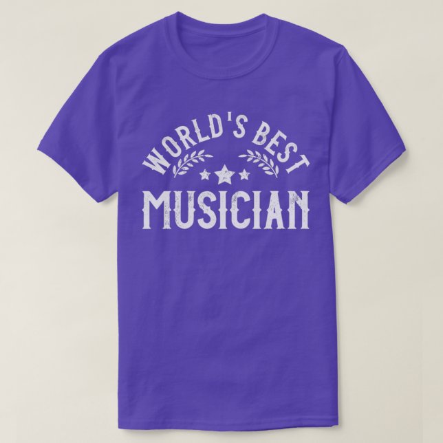 Camiseta Gracioso Regalo Mundos Mejor Músico (Diseño del anverso)