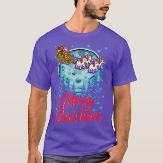 Camiseta Gracioso regalo navideño de unicornio