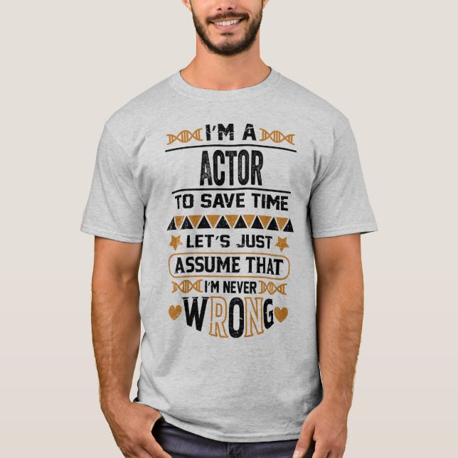 Camiseta Gracioso regalo para el futuro actor (Anverso)