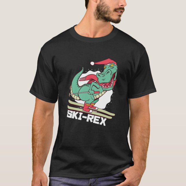 Camiseta Gracioso regalo para Navidades de esquí de Dino Re (Anverso)