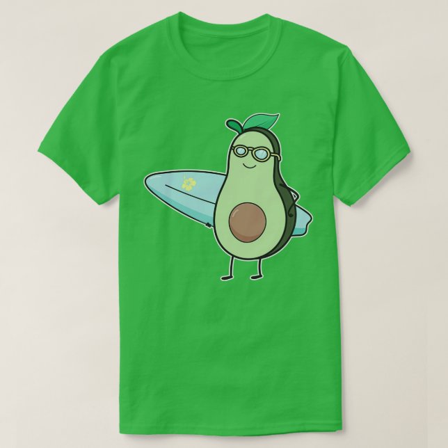 Camiseta Gracioso Regalo Para Surfista De Aguacate (Diseño del anverso)