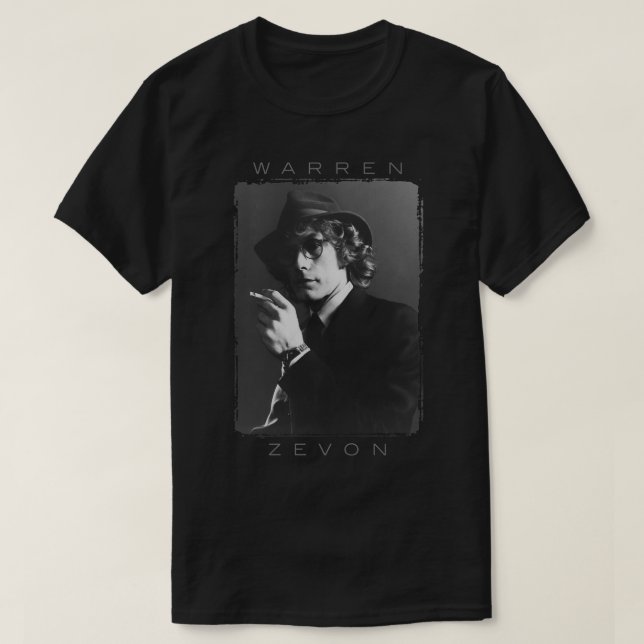 Camiseta Gracioso Regalo Para Warren Art Zevon Regalos Para (Diseño del anverso)