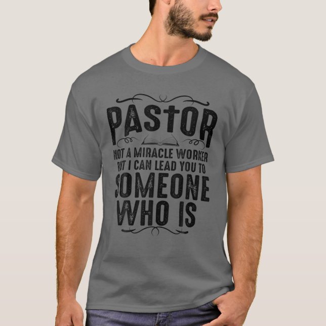 Camiseta Gracioso Regalo Pastor Para Hombres Guay Iglesia C (Anverso)