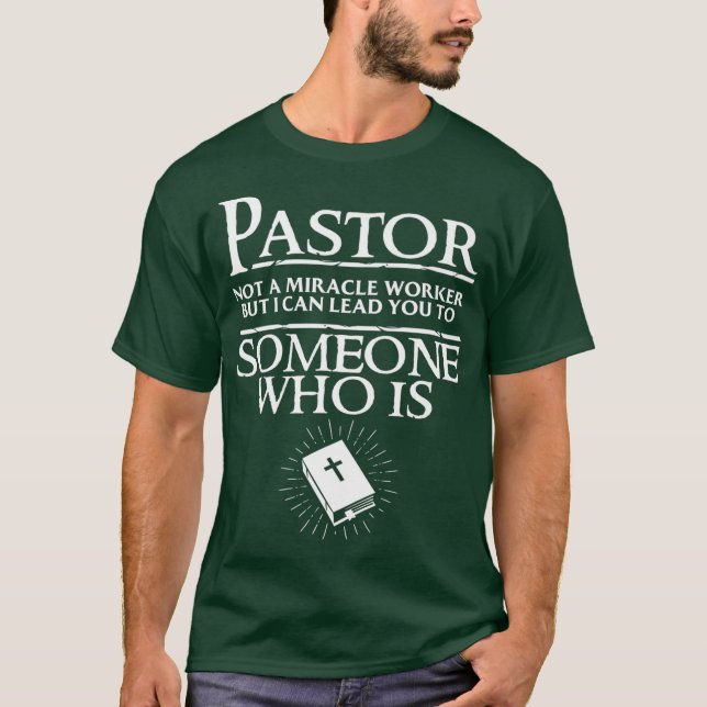 Camiseta Gracioso Regalo Pastor Para Hombres Iglesia Cristi (Anverso)