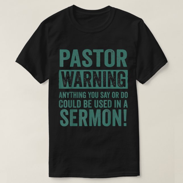 Camiseta Gracioso Regalo Pastor Para Predicadores Religioso (Diseño del anverso)