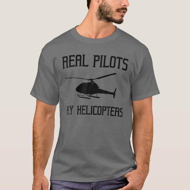 Camiseta Gracioso Regalo Piloto De Helicópteros Para Hombre (Anverso)