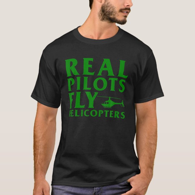 Camiseta Gracioso Regalo Piloto De Helicópteros Para Hombre (Anverso)