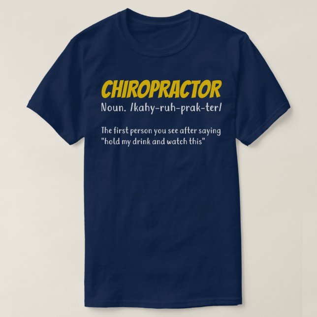 Camiseta Gracioso regalo quiropráctico (Diseño del anverso)