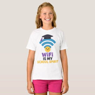Camiseta Gracioso regreso a la escuela WiFi Spirit regalo d
