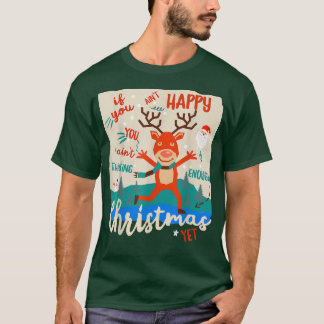 Camiseta Gracioso reno feliz en espíritu Navidad