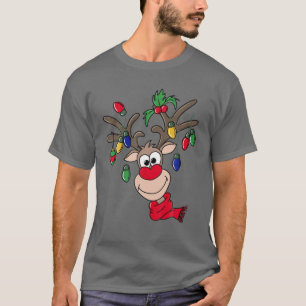 Camiseta Gracioso reno Feliz Navidad