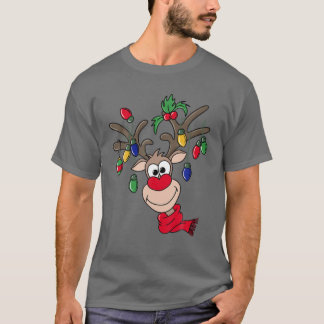Camiseta Gracioso reno Feliz Navidad