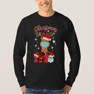 Camiseta Gracioso reno que usa un árbol de máscara de frent