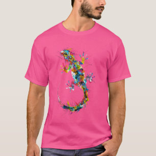 Camiseta Gracioso reptil Lizard Exótico Gecko Iguana con ba