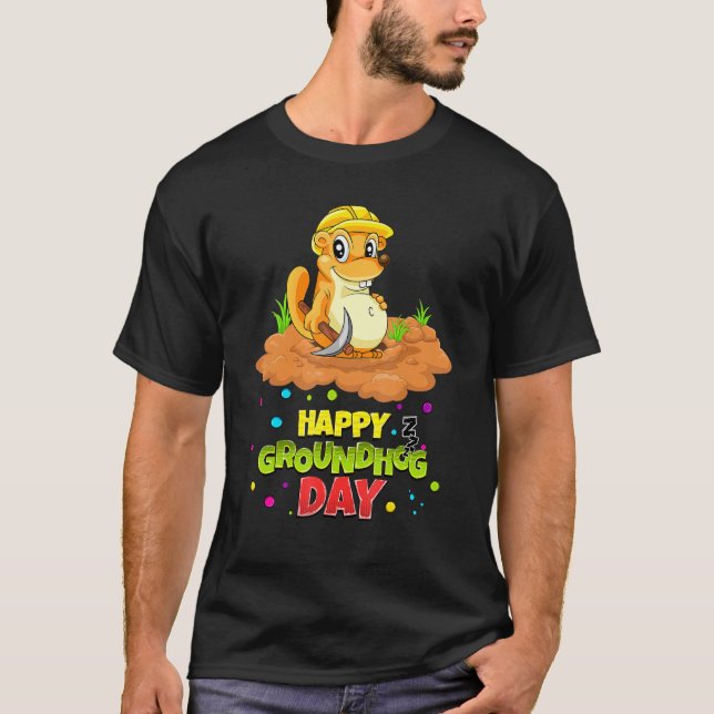 Camiseta Gracioso Respeto Al Día De La Groundhog (Anverso)