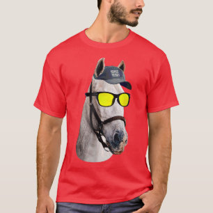 Camiseta Gracioso retrato de caballo vintage de Carreras de