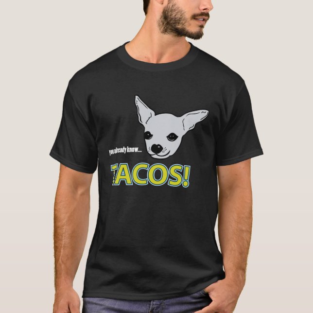 Camiseta Gracioso retro Chihuahua Taco Cute Pop Art Chihuah (Anverso)