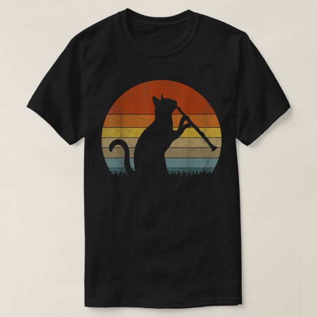 Camiseta Gracioso retro de músico del jugador del Clarinet  (Diseño del anverso)