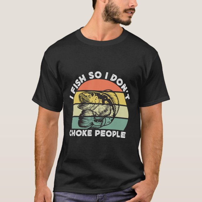 Camiseta Gracioso retro de pesca de cabeza de serpiente que (Anverso)