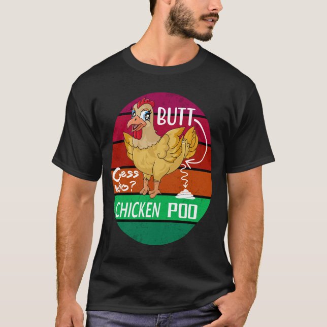 Camiseta Gracioso retro de pollo pero adivina quién pollito (Anverso)