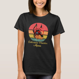 Camiseta Gracioso retro Doberman Pinscher Mama Gift