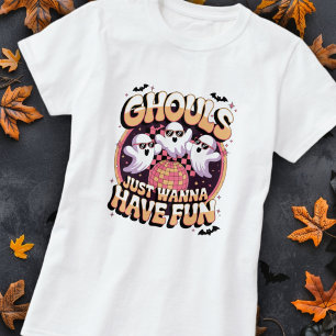 Camiseta Gracioso retro fantasma Halloween Pun