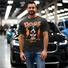Camiseta Gracioso retro 'Los perros son la única familia qu