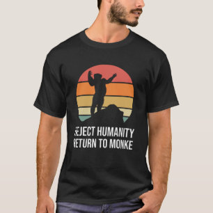 Camiseta Gracioso Retro Rechaza La Humanidad Regresando Al 