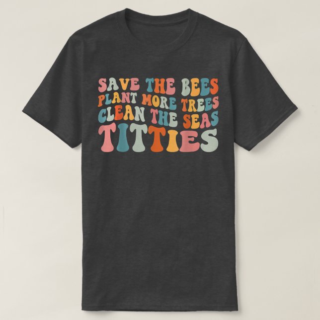 Camiseta Gracioso Retro Salvar A Las AbejasSalvar A La Plan (Diseño del anverso)