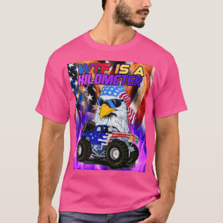 Camiseta Gracioso Retro WTF Lo Que Fck Es Un Kilómetro Vint
